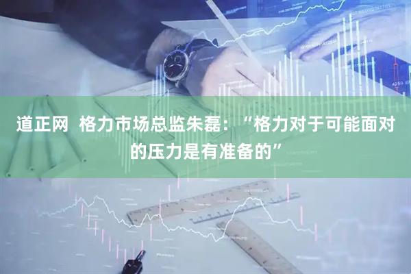 道正网  格力市场总监朱磊：“格力对于可能面对的压力是有准备的”
